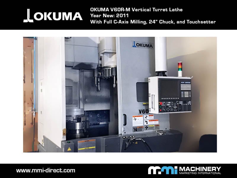 Used Okuma_V60R-M_Vertical Turret Lathe For Sale